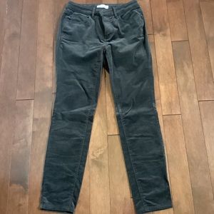 Loft Dark Grey Skinny Corduroy Pants